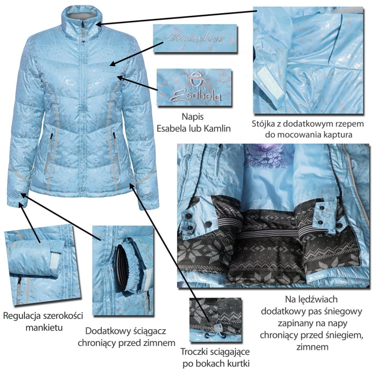 Kurtka Damska Zimowa Narciarska SnowBoard Sanki Śnieg  #131 Promocja w Sklepie FASHIONAVENUE.PL