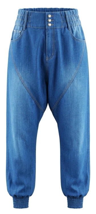 Jeansy Baggy z Obniżonym Krokiem Styl Oversize Jogger Pumpki Haremki Alladynki #M241  FASHIONAVENUE.PL