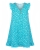 Błękitna Bawełniana Sukienka w Kwiaty Dziewczęca Midi z Falbankami Guziczkami #7131 FASHIONAVENUE.PL