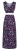 Kwiatowy Komplet Letni Kobiecy Top z Kopertowym Dekoltem i Spódnica Maxi Granat-Czerwony #6636 FASHIONAVENUE.PL