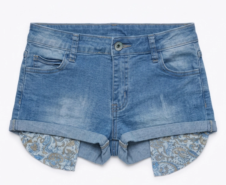 Damskie Szorty Jeansowe z Przetarciami Oryginalne Detale w Stylu Boho #L2316 FASHIONAVENUE.PL