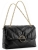 Elegancka Torebka Wizytowa Pikowana z Ozdobnym Zapięciem Czarna #3203 FASHIONAVENUE.PL
