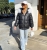 Kurtka Zimowa Damska Czarna Oversize Puffer z Trzykolorowym Futerkiem #H-1109-01 FASHIONAVENUE.PL