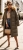 Długa Kurtka Zimowa Pikowana Płaszcz Khaki z Kapturem Futerkiem #V725 FASHIONAVENUE.PL