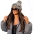 Ciepła Czapka Zimowa z Angorą Futerkiem i Pomponem Szara #CM-98 FASHIONAVENUE.PL