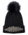 Czapka Zimowa z Cyrkoniami Kryształkami Odpinanym Pomponem Czarna #H52009 FASHIONAVENUE.PL