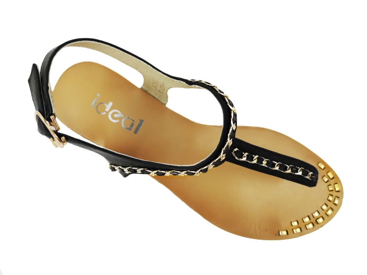 Modne Sandały Klapki Japonki Ozdobione Łańcuszkiem #9821 na Lato w sklepie FASHIONAVENUE.PL Promocja Wyprzedaż