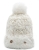 Ciepła Czapka Zimowa z Angorą Futerkiem i Pomponem Biała #CM-98 FASHIONAVENUE.PL