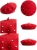 Elegancki Beret Wełniany Zdobiony Cyrkoniami i Kryształkami Czerwony #CM1131 FASHIONAVENUE.PL