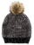 Czapka Zimowa Czekoladowy Melanż z Pomponem i Złotymi Zdobieniami #H-6995 FASHIONAVENUE.PL
