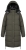 Kurtka Damska Długa Pikowana Dwustronna 2w1 z Kapturem Khaki / Czarny Błyszczący #V767 FASHIONAVENUE.PL