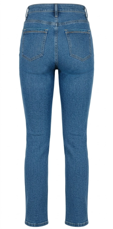 Klasyczne Jeansy Damskie High Waist Proste Nogawki Tradycyjny Denim #S5390 FASHIONAVENUE.PL