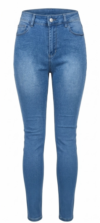 Elastyczne Jeansy Damskie Skinny z Wysokim Stanem Modelujący Efekt Push-Up #S8086 FASHIONAVENUE.PL