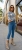 Damskie Jeansy Rybaczki 3/4 Capri PushUp Modelujące z Koronkowym Wykończeniem #C01875 FASHIONAVENUE.PL