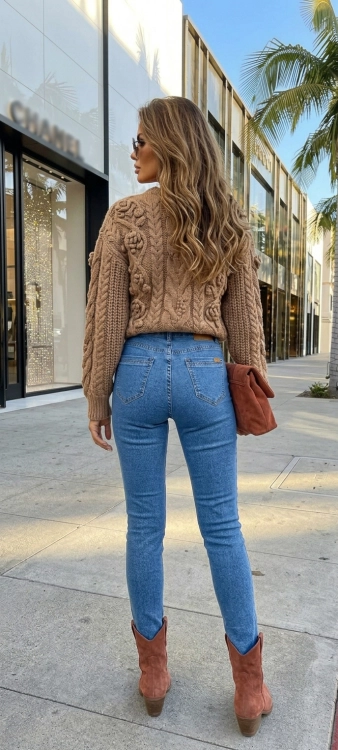 Damskie Jeansy Skinny z Wysokim Stanem Rurki High Waist Modelujące Talię i Pośladki #S6620 FASHIONAVENUE.PL