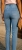 Damskie Niebieskie Jeansy Push-Up z Wysokim Stanem #S5422 FASHIONAVENUE.PL