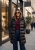 Czarna Pikowana Kurtka Zimowa z Wysokim Kołnierzem i Kapturem #1325 FASHIONAVENUE.PL