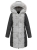 Długa Kurtka Zimowa 2w1 z Odpinanymi Rękawami Kurtka i Kamizelka Antracyt #P22-7908 FASHIONAVENUE.PL