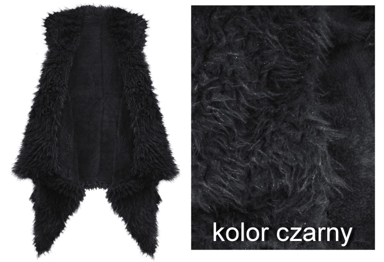 Najmodniejsza Kamizelka Damska Futrzna Dwustronna Asymetryczna Bezrękawnik Must Have Hit Sezonu #K001 Promocja w Sklepie FASHIONAVENUE.PL