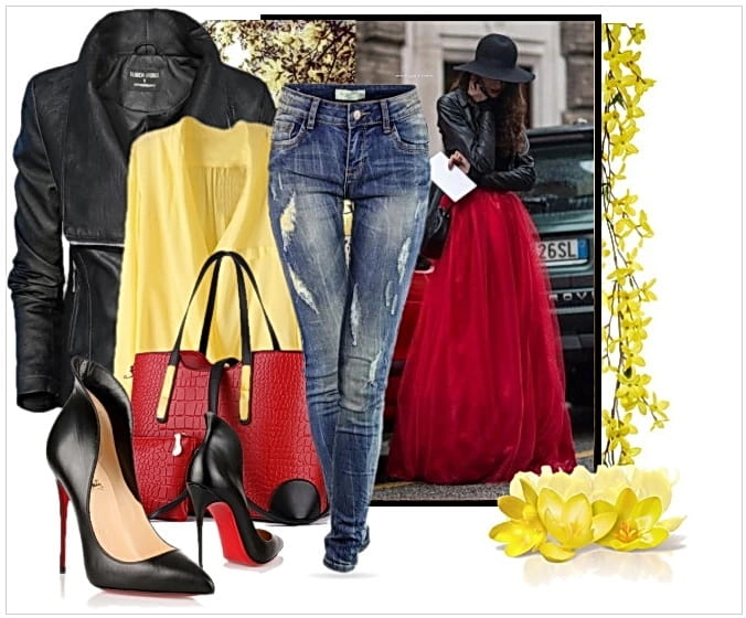 Stylizacja Spodnie Damskie Jeans Slim-Fit SKINNY Przecierane Dekatyzowane Stan Normalny model #S003 na Wiosnę Lato Jesień Zimę w sklepie FASHIONAVENUE.PL 