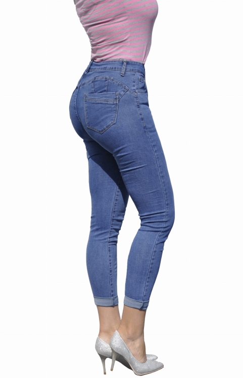 Modne Spodnie Damskie Jeans Denim Dopasowane Zgrabne PushUp Wiosna Lato Jesień model #3088 FASHIONAVENUE.PL Promocja