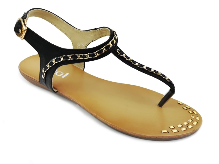 Modne Sandały Klapki Japonki Ozdobione Łańcuszkiem #9821 na Lato w sklepie FASHIONAVENUE.PL Promocja Wyprzedaż