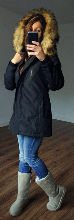 Modna Elegancka Kurtka Damska Ocieplana Kaptur z Futerkiem Jenota Prosta Hit Najnowszy Model na Wiosnę Jesień Zimę 2018 model #119 Promocja w sklepie FASHIONAVNUE