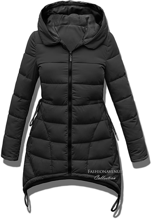 Najmodniejsza Kurtka Damska Parka Ocieplana Asymetryczna  Zamek Zimowa model #105 lewandowska Promocja w Sklepie fashionavenue.pl 