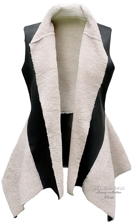 fashionavenue kamizelka futerko baranek skora zima ciepla #107