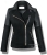kurtka damska wiosenna typu ramoneska wełna boucle model bicker zapinana na zamek skórzane rękawy model #88 w sklepie fashionavenue.pl