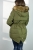 Modna Kurtka Damska z Kapturem Ocieplana Parka Asymetryczna  Naszywki Jenot Militarna Najmodniejsza Hit Najmowszy Model na Wiosnę Jesień Zimę 2018 model #112 Promocja w sklepie FASHIONAVNUE.PL