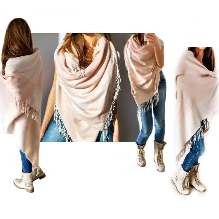 szal chusta koc duży róż krata fashionavenue instagram.jpg