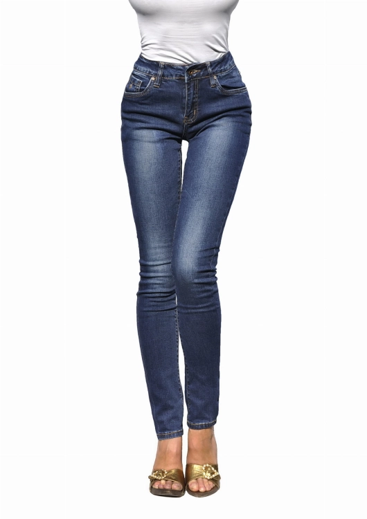 Modne Spodnie Damskie Jeans Denim Klasyczne Dopasowane Kobiece Wiosna Lato Jesień model #3320 FASHIONAVENUE.PL Promocja