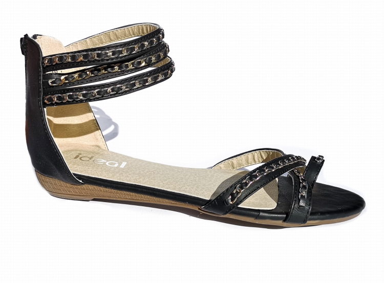 Modne Sandały Klapki Japonki Ozdobione Łańcuszkiem #9822 na Lato w sklepie FASHIONAVENUE.PL Promocja Wyprzedaż