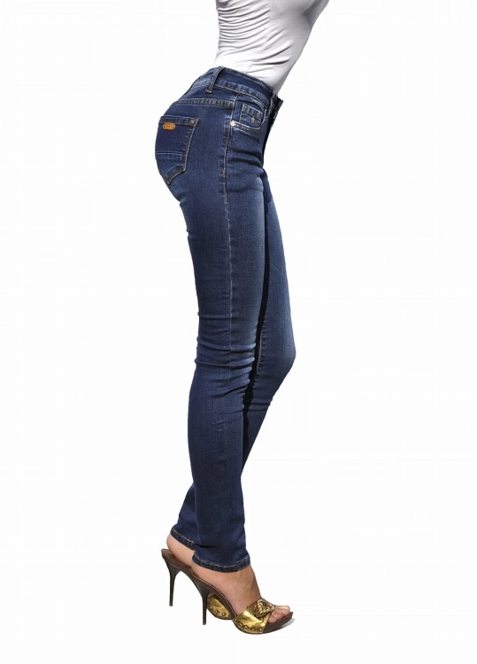 Modne Spodnie Damskie Jeans Denim Klasyczne Dopasowane Kobiece Wiosna Lato Jesień model #3320 FASHIONAVENUE.PL Promocja