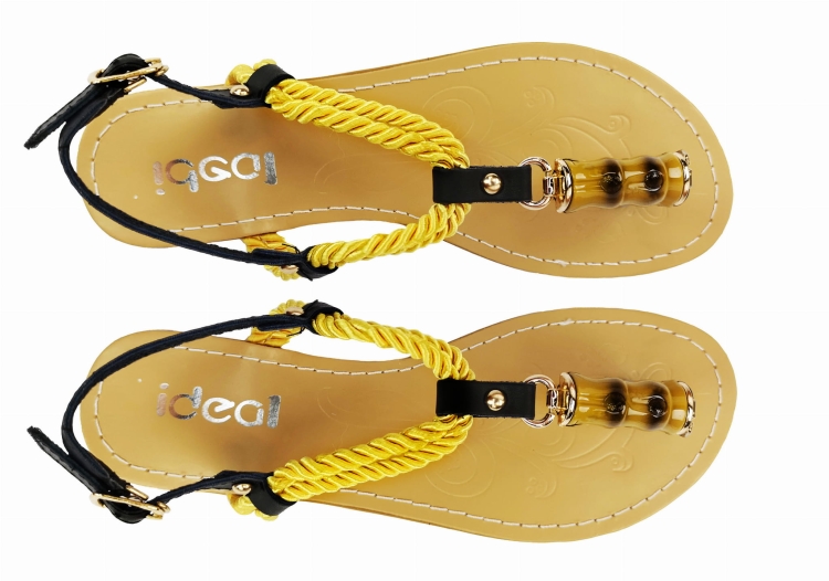 Modne Klapki Japonki Boho Etno Sznureczki Bambus #8478 na Lato w sklepie FASHIONAVENUE.PL Promocja Wyprzedaż