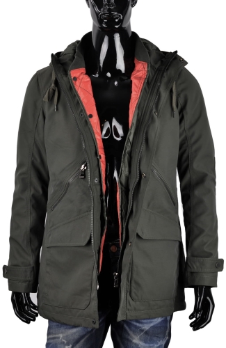 MĘSKA KURTKA ANORAK PARKA PODWÓJNA 2w1 - OCIEPLANA