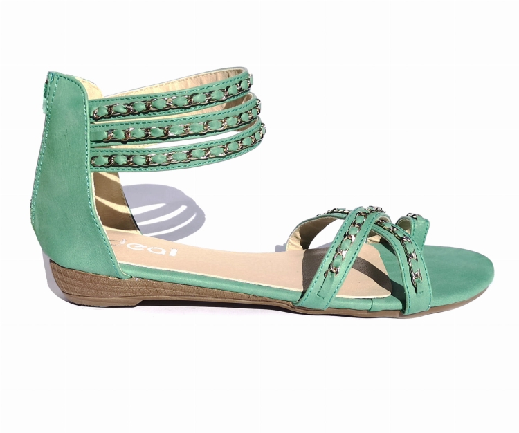 Modne Sandały Klapki Japonki Ozdobione Łańcuszkiem #9822 na Lato w sklepie FASHIONAVENUE.PL Promocja Wyprzedaż