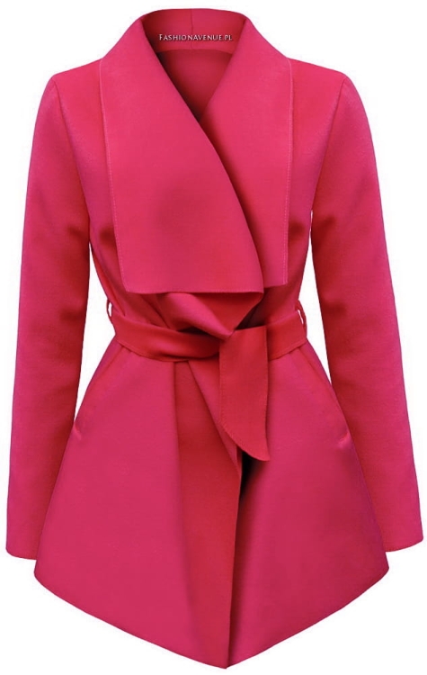 Wiosenna Narzutka Kurtka Waterfall Kardigan Koc wiązany w pasie Duży kołnierz Pasek Mix kolorów model #99 w sklepie FASHIONAVENUE.PL